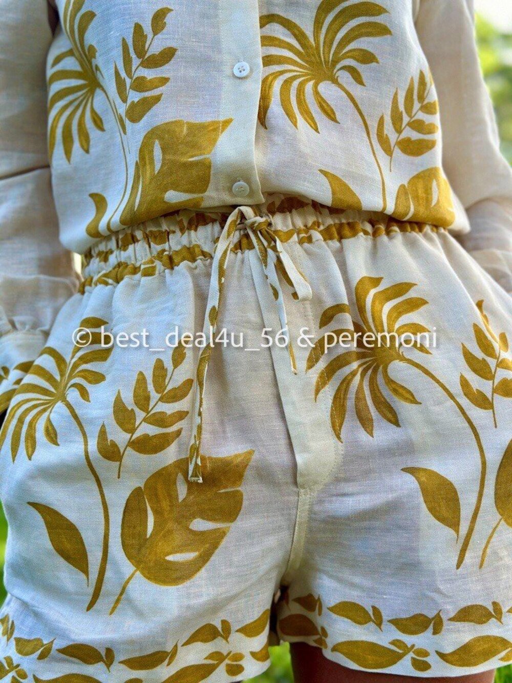 ZARA WOMENS PRINTED SHORTS ZW COLLECTION SIZE XS ECRU/YELLOW 3430/193